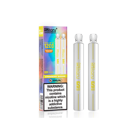 Sikary 1200 by SKE Strawberry Banana Disposable Twin Pack