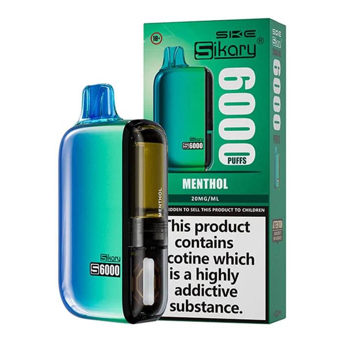 Sikary S6000 Menthol 6000 Disposable Vape  Royal Vapes