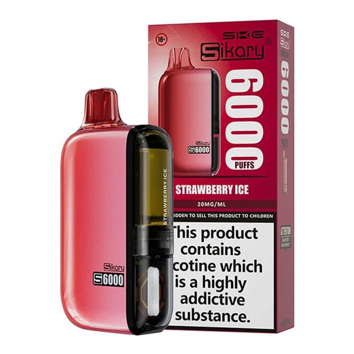 Sikary S6000 Strawberry Ice 6000 Disposable Vape – Royal Vapes