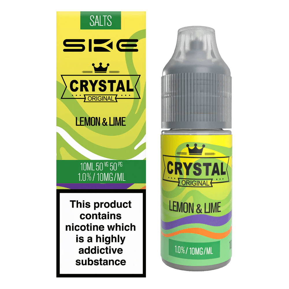 ske crystal bar 600 disposable vape SKE Crystal Nic Salts Lemon & Lime Nic Salt 10ml – Royal Vapes
