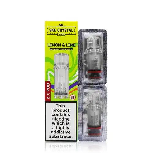 SKE Crystal Plus Lemon & Lime Prefilled Pods (2 Pack)  Royal Vapes