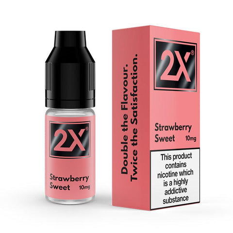 2X e-liquids Strawberry Sweet Nic Salt 10ml 10mg