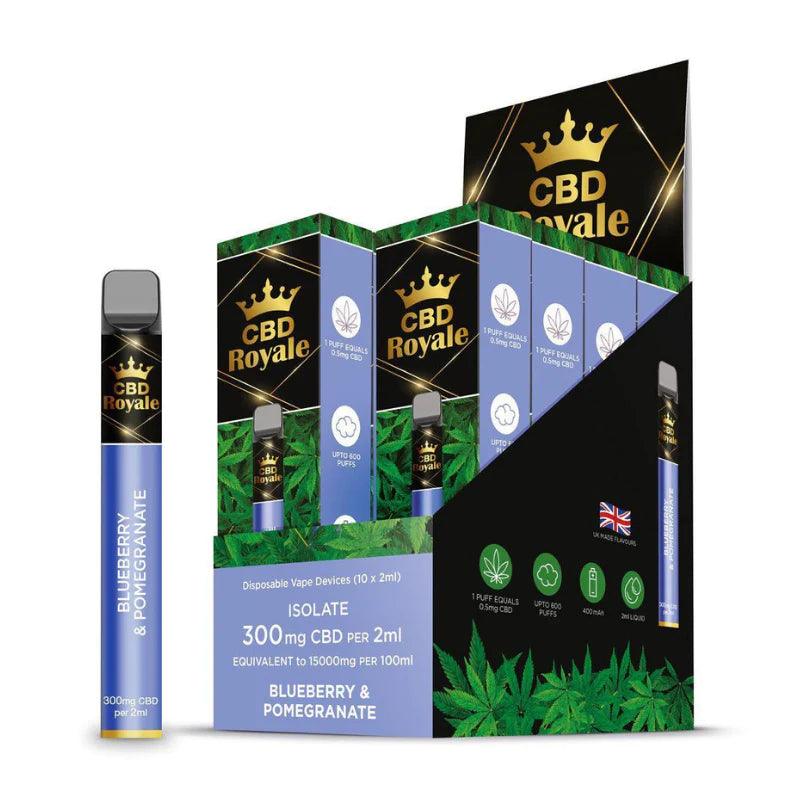 CBD Royale Blueberry Pomegranate CBD Disposable Vape 300mg – Royal Vapes