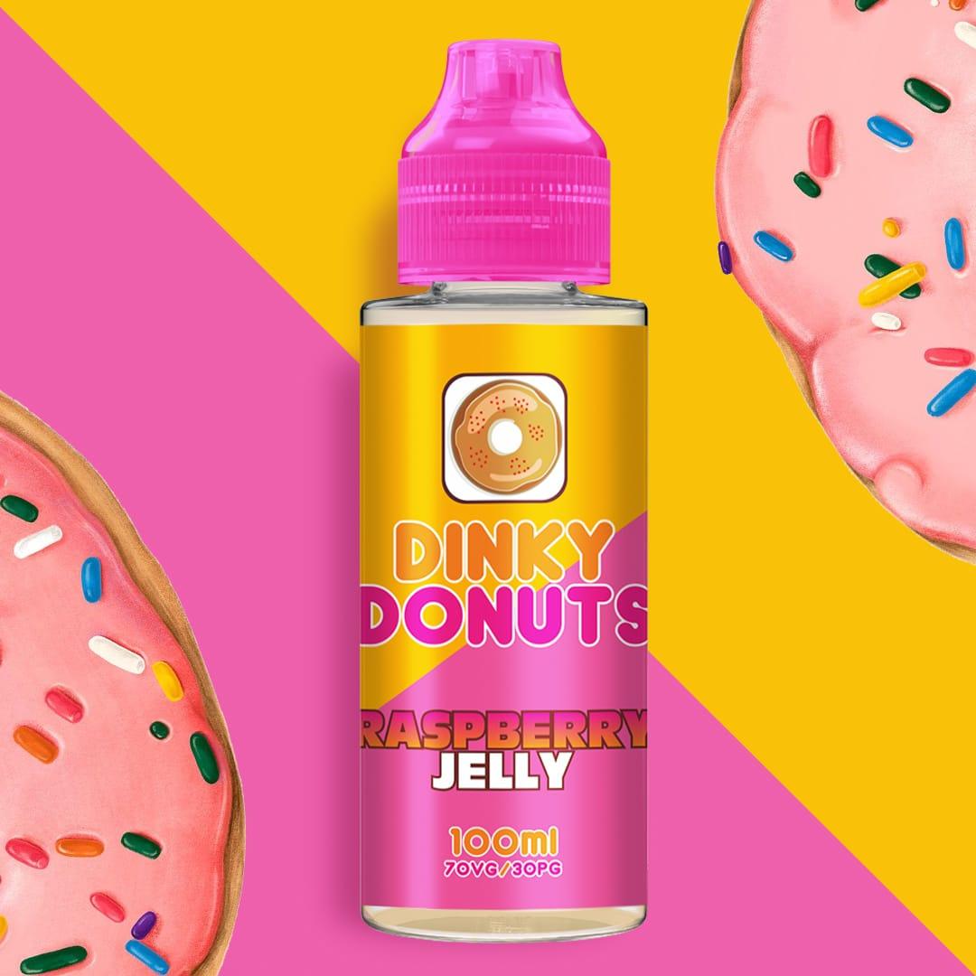 elfbar nachfüll pod läuft aus Dinky Donuts Raspberry Jelly Jam Donut 100ml – Royal Vapes