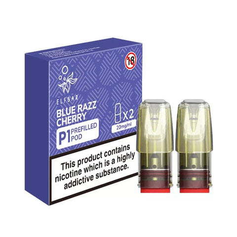 Elf Bar Blue Razz Cherry Mate P1 Pods (2 Pack) 20mg