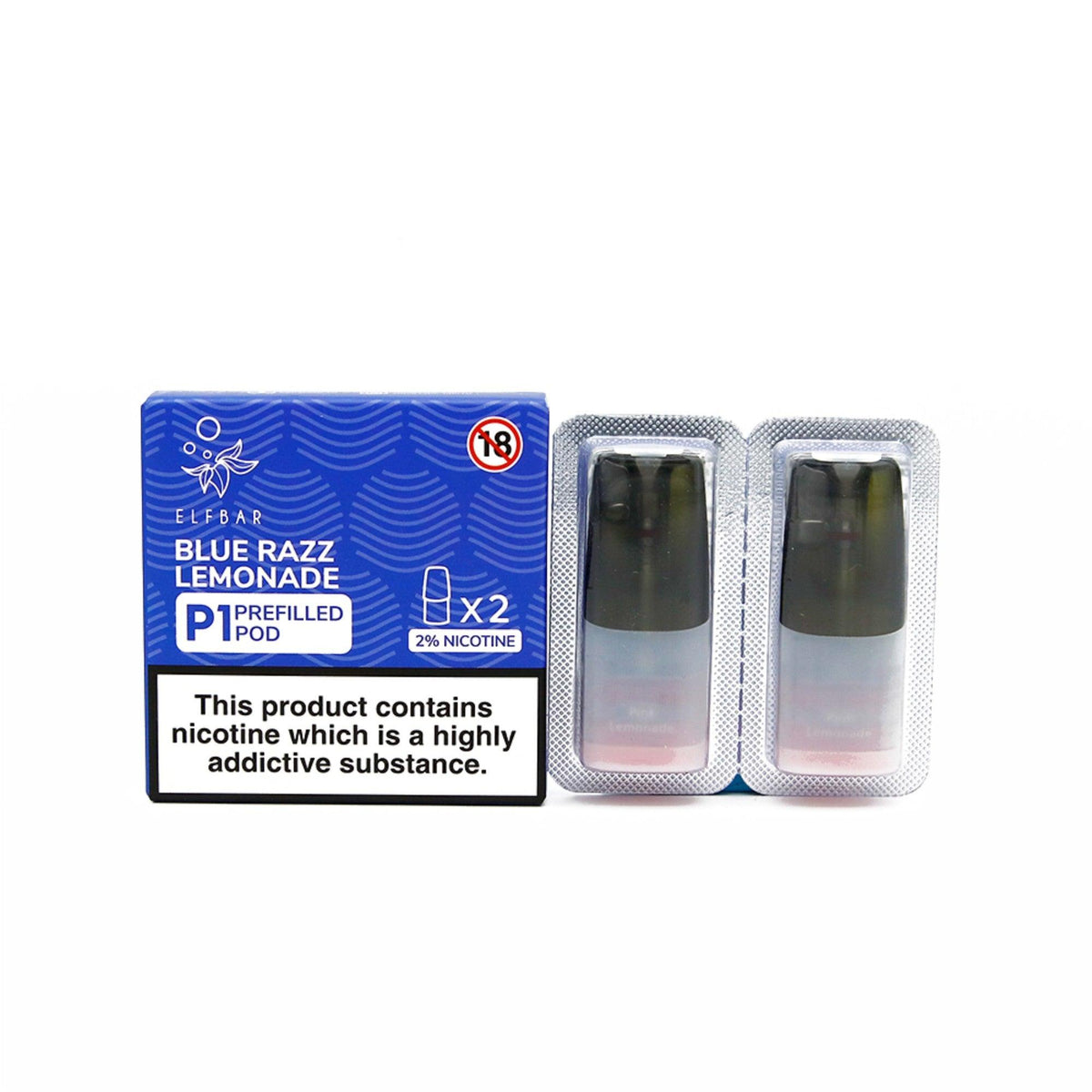 blue razz lemonade elf bar pods Elf Bar Blue Razz Lemonade Mate P1 Pods (2 Pack) – Royal Vapes