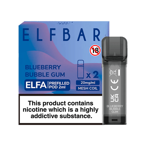 Elf Bar Blueberry Bubblegum Elfa Pods (2 Pack) 20mg