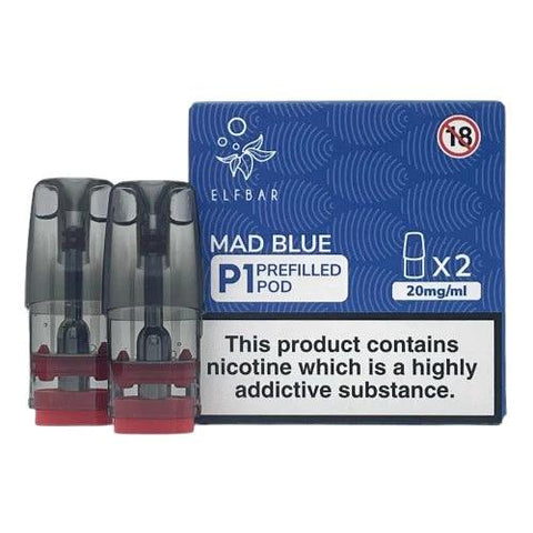 Elf Bar Mad Blue Mate P1 Pods (2 Pack) 20mg
