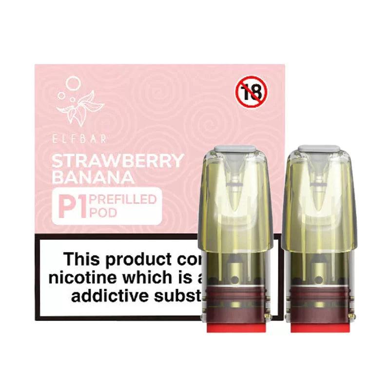 elf bar p1 pods bulk Elf Bar Strawberry Banana Mate P1 Pods (2 Pack) – Royal Vapes