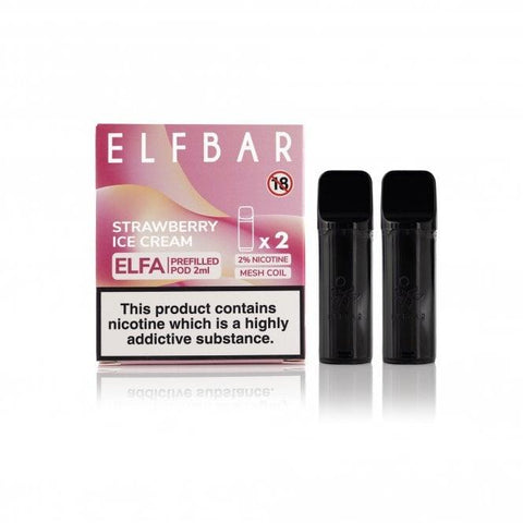 Elf Bar Strawberry Ice Cream Elfa Pods (2 Pack) 20mg