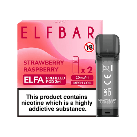 Elf Bar Strawberry Raspberry Elfa Pods (2 Pack) 20mg