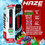 Haze Bar Red-A (Red Berry Ice) CBD Disposable Vape 300mg
