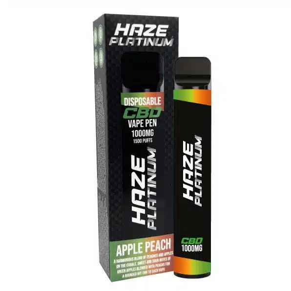 Haze Platinum Apple Peach CBD Disposable Vape – Royal Vapes