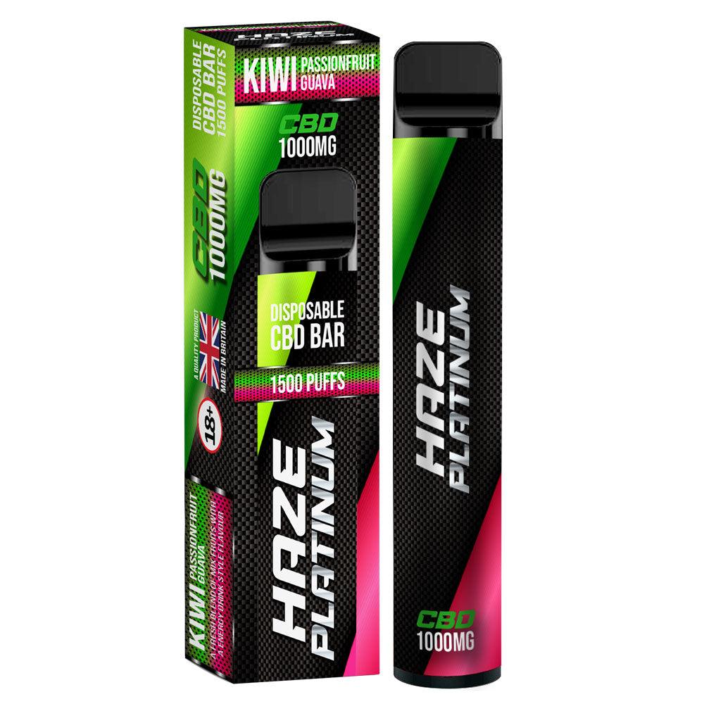 Haze Platinum Kiwi, Passionfruit & Guava CBD Disposable Vape Royal Vapes Haze Platinum Kiwi, Passionfruit & Guava CBD Disposable Vape Royal Vapes