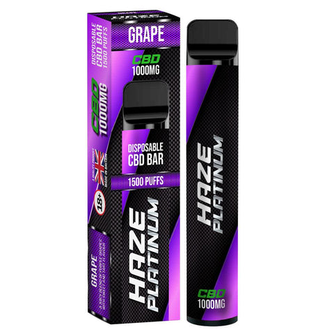 Haze Platinum Purple Soda CBD Disposable Vape 1000mg