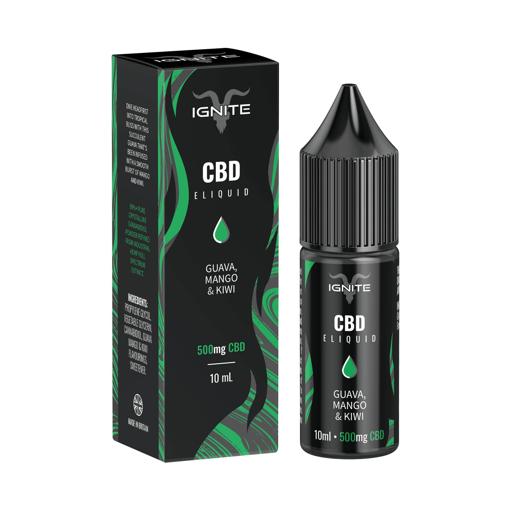 Ignite CBD Guava, Mango & Kiwi CBD eLiquid 10ml Royal Vapes Ignite CBD Guava, Mango & Kiwi CBD eLiquid 10ml Royal Vapes