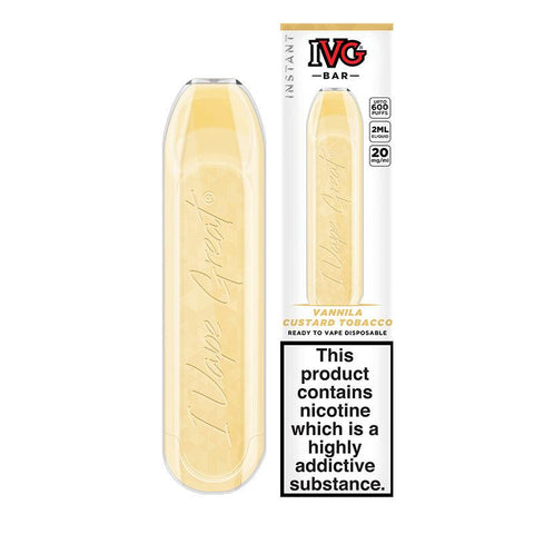 IVG Bar Vanilla Custard Tobacco Disposable 20mg