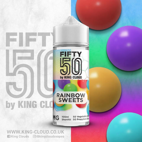 King Cloud Fifty50 Rainbow Sweets 100ml