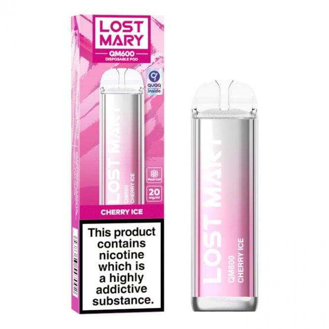 Lost Mary QM600 Cherry Ice Disposable Royal Vapes Lost Mary QM600 Cherry Ice Disposable Royal Vapes