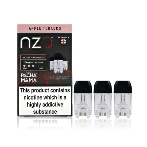 NZO Apple Tobacco Pods x3 1.7ml 10mg