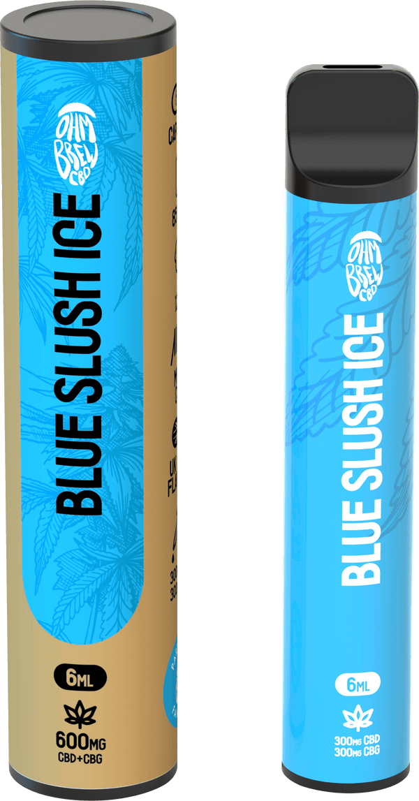 Ohm Brew Blue Slush Ice CBD Disposable Vape 600mg Royal Vapes Ohm Brew Blue Slush Ice CBD Disposable Vape 600mg Royal Vapes