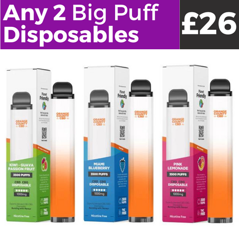 Any 2 Big Puff Disposables for £26 Royal Vapes