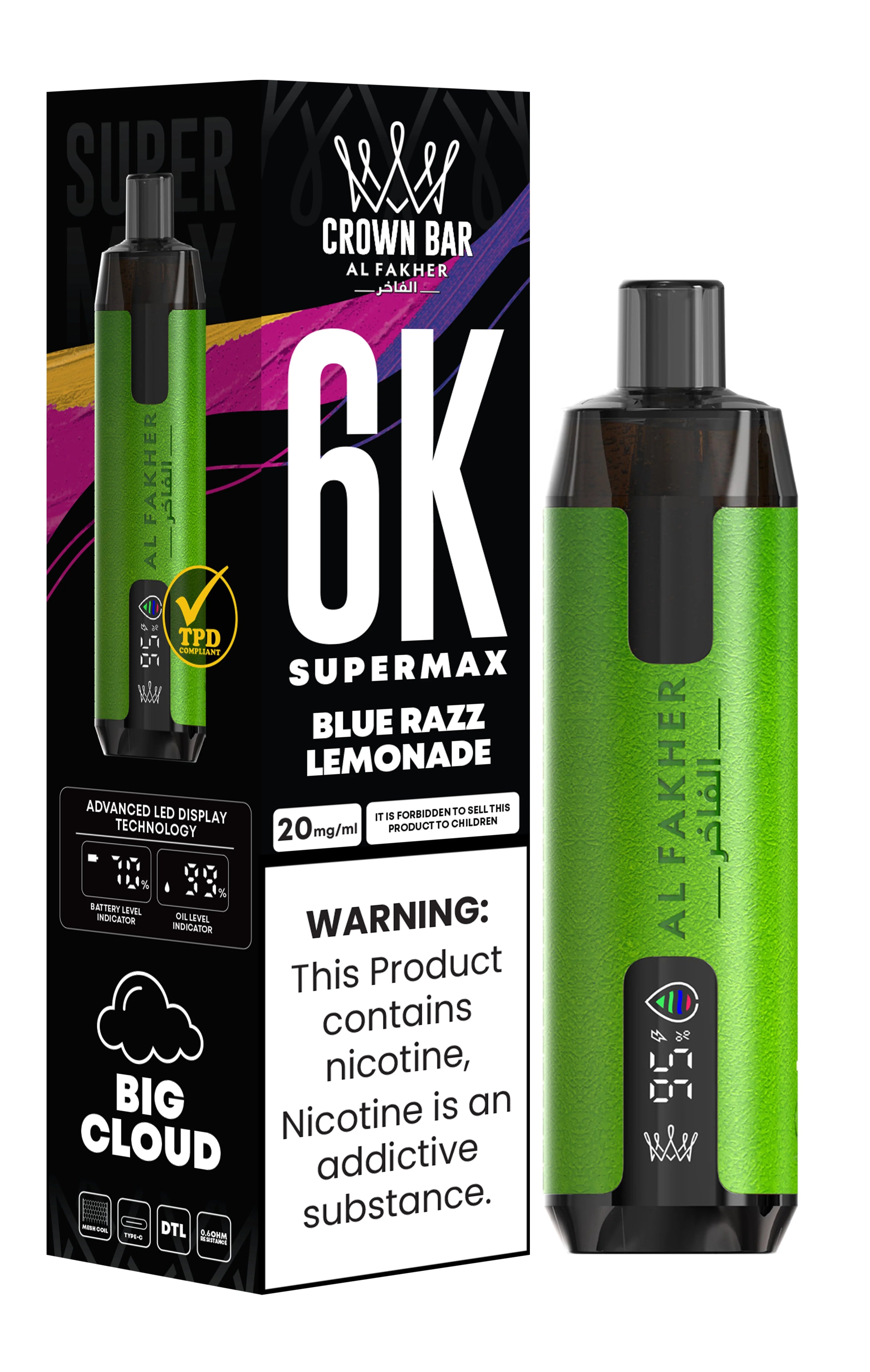 Al Fakher AF6000 Supermax Big Puff Disposable Vape  Royal Vapes