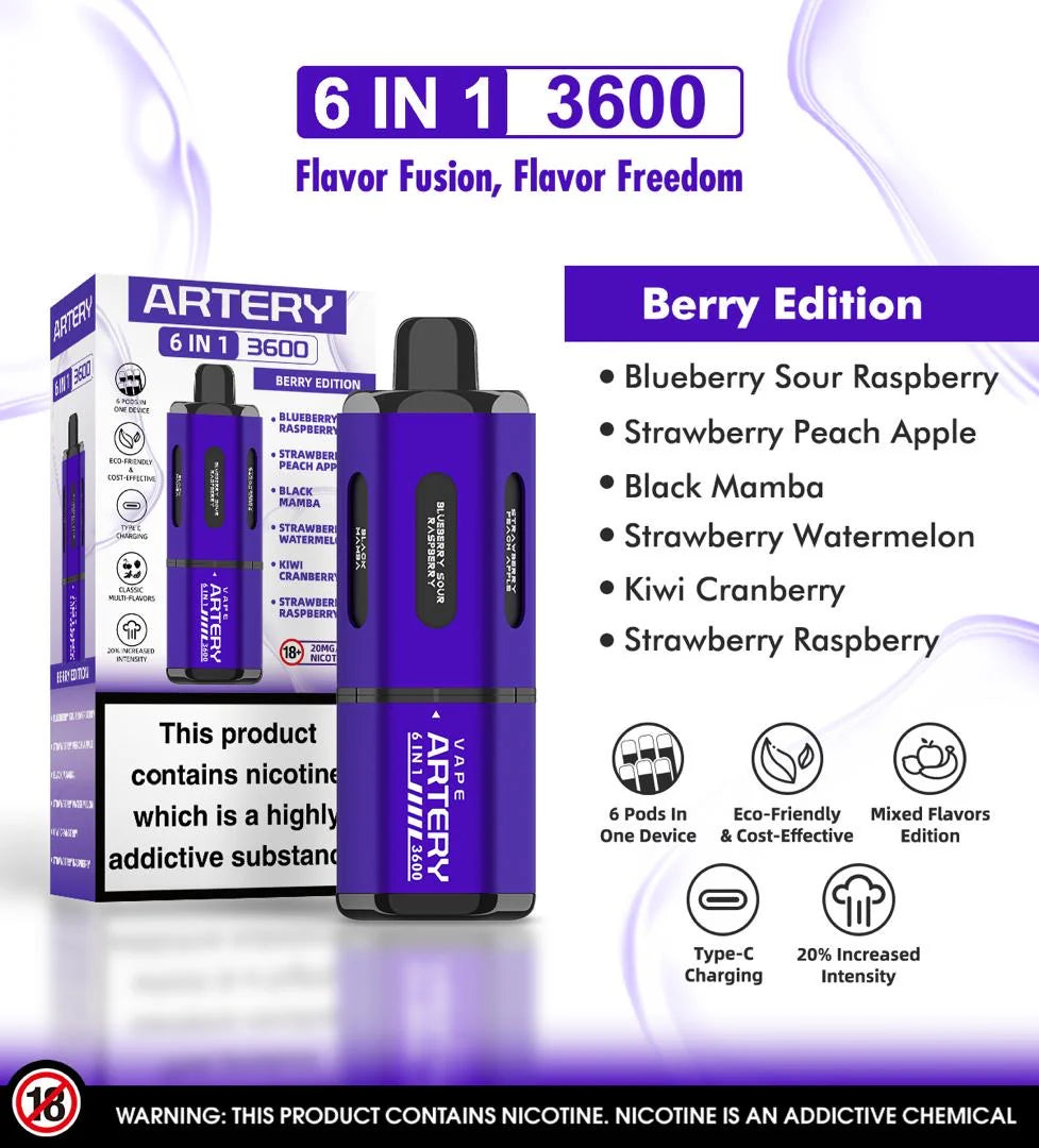 Artery 3600 6-in-1 Royal Vapes Artery 3600 6-in-1 Royal Vapes