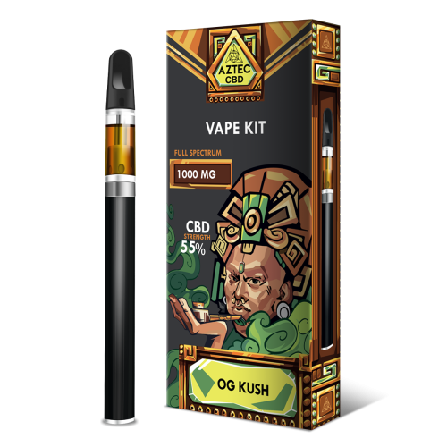 Aztec CBD OG Kush CBD 1000mg Cartridge + Battery Vape Kit Royal Vapes Aztec CBD OG Kush CBD 1000mg Cartridge + Battery Vape Kit Royal Vapes