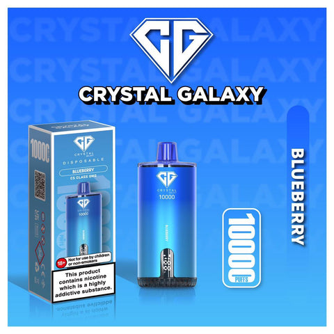 Crystal Galaxy Blueberry Bubblegum 10000 Disposable 0mg