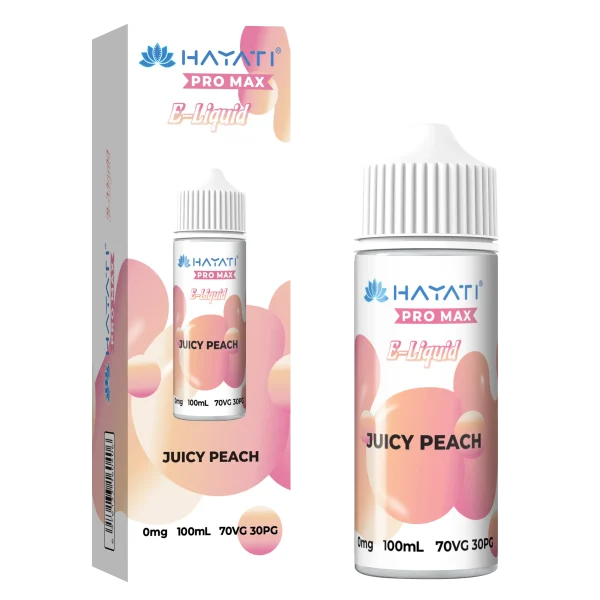 Hayati Pro Max Juicy Peach 50/50 100ml – Royal Vapes