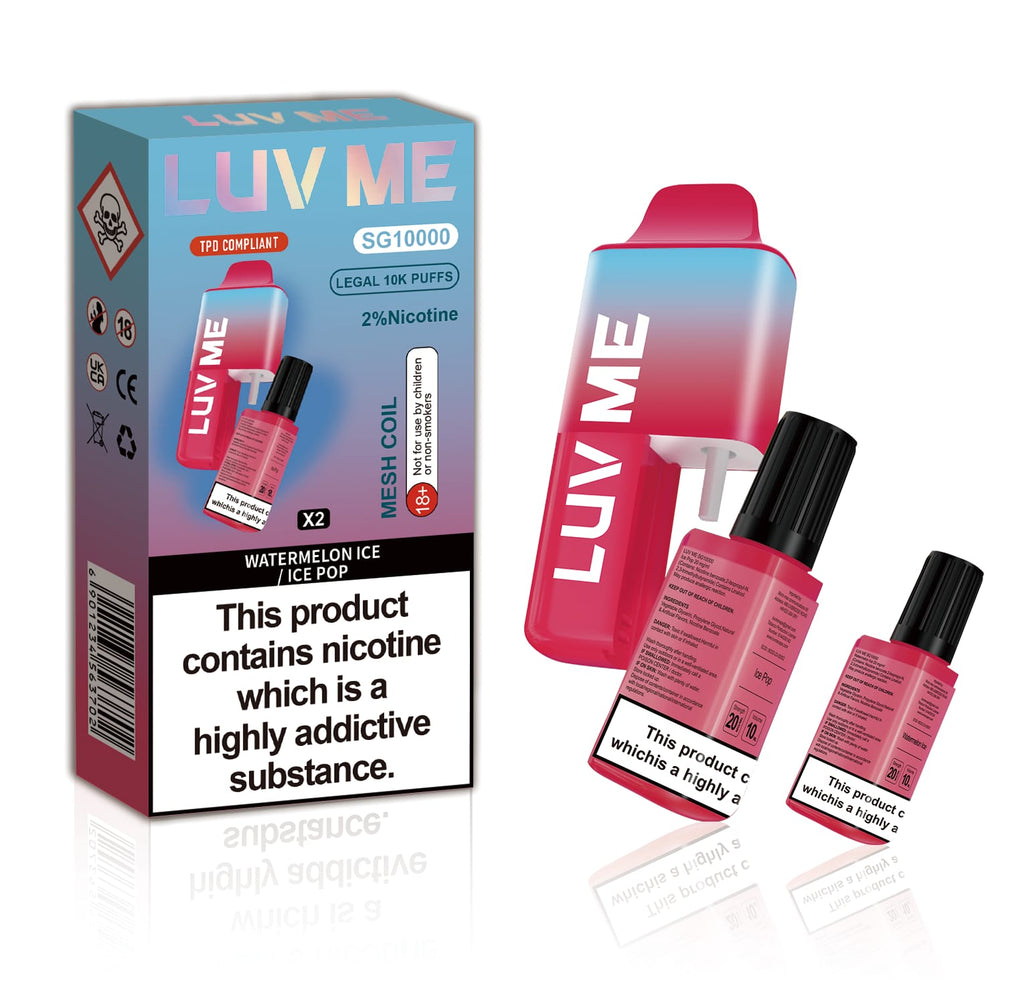 LUV ME 10K Watermelon Ice & Ice Pop 10000 Disposable Vape Royal Vapes LUV ME 10K Watermelon Ice & Ice Pop 10000 Disposable Vape Royal Vapes