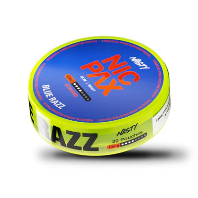 Nasty Nic Pax Blue Razz Nicotine Pouches – Royal Vapes