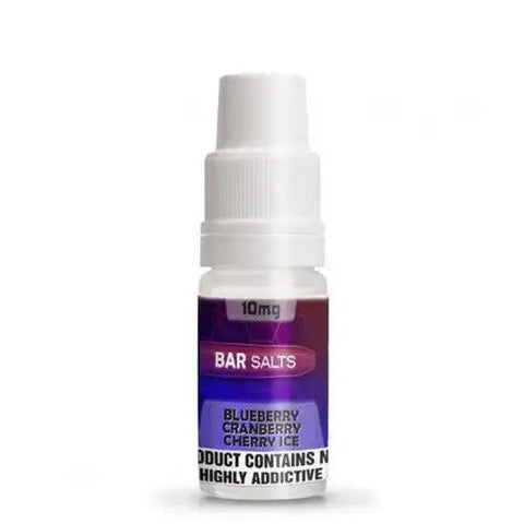 Bar Salts Blueberry Cranberry Cherry Ice Nic Salt 10ml 10mg