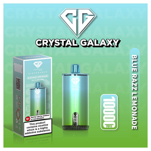 Crystal Galaxy Blue Razz Lemonade 10000 Disposable 0mg