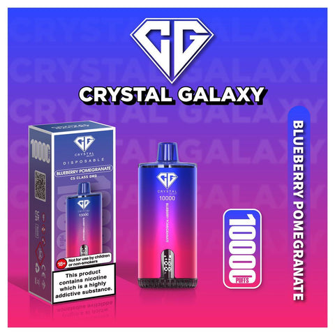 Crystal Galaxy Blueberry Pomegranate 10000 Disposable 0mg