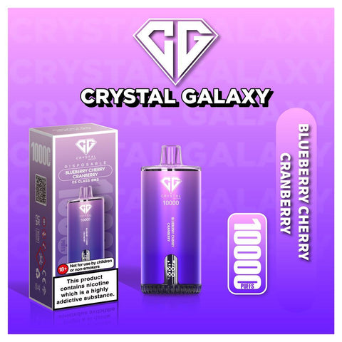 Crystal Galaxy Crystal Galaxy Blueberry Cherry Cranberry 10000 Disposable 0mg