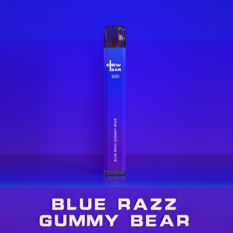 Dew Bar 600 Blue Razz Gummy Bear Disposable