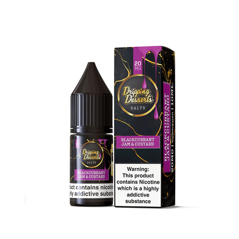 Dripping Desserts Blackcurrant Jam & Custard Nic Salt 10ml 10mg