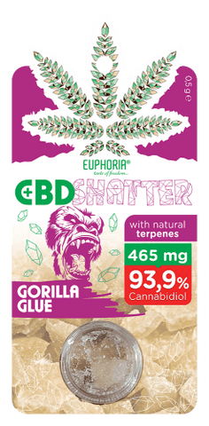 Euphoria Gorilla Glue CBD Shatter 465mg (93.9%) 0.5g