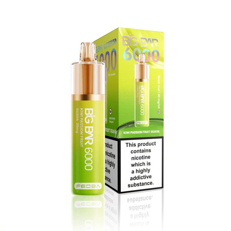 feoba big bar vape Feoba Big Bar Kiwi Passion Fruit Guava 6000 Disposable Vape – Royal Vapes