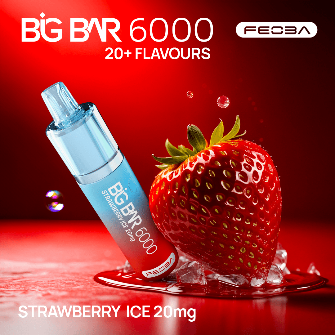 Feoba Big Bar Strawberry Ice 6000 Disposable Vape  Royal Vapes