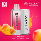 Hayati Miniature 600 Peach Ice Prefilled Pod Kit
