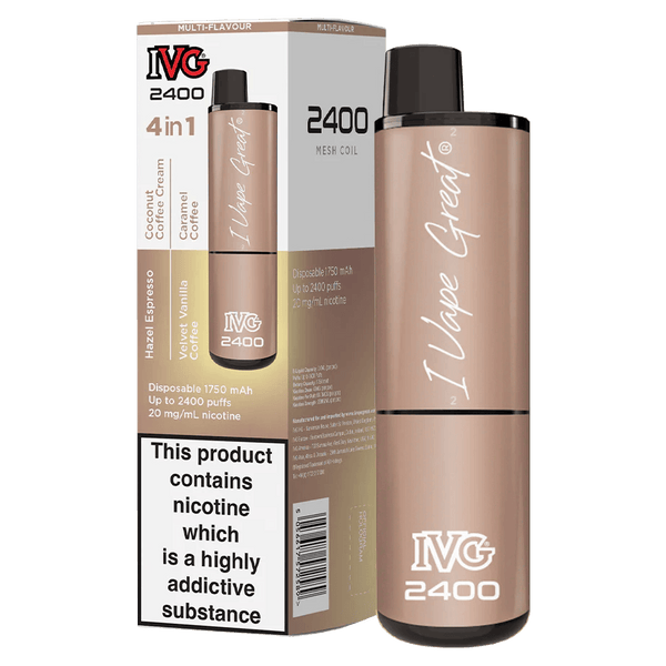IVG 2400 Coffee Edition (Multi Flavour) 2400 Disposable Royal Vapes IVG 2400 Coffee Edition (Multi Flavour) 2400 Disposable Royal Vapes