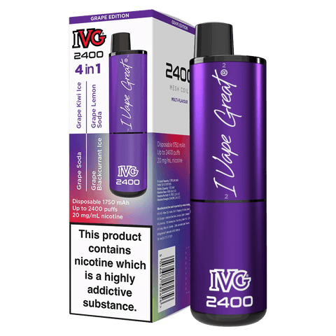 IVG 2400 Grape Edition (Multi Flavour) 2400 Disposable 20mg
