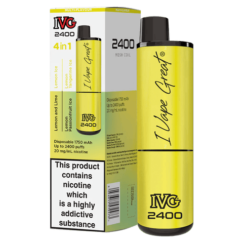 IVG 2400 Lemon Edition (Multi Flavour) 2400 Disposable 20mg