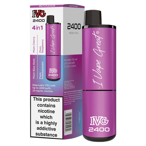 IVG 2400 Plum Edition (Multi Flavour) 2400 Disposable 20mg
