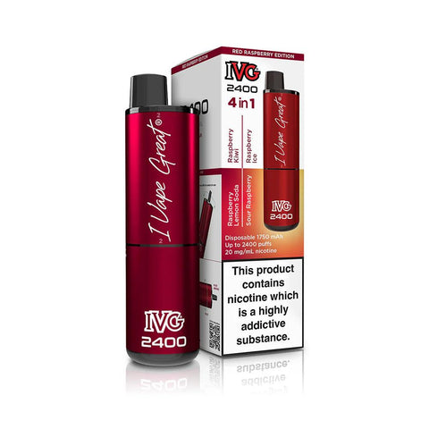 IVG 2400 Red Raspberry Edition (Multi Flavour) 2400 Disposable