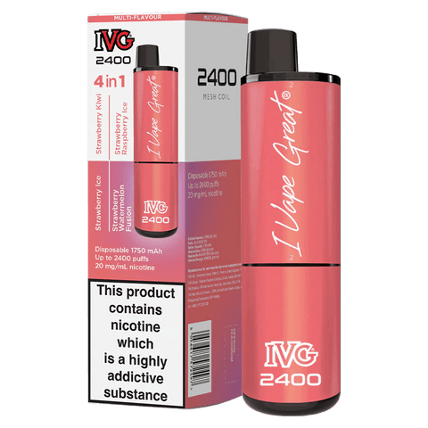 IVG 2400 Strawberry Edition (Multi Flavour) 2400 Disposable 20mg