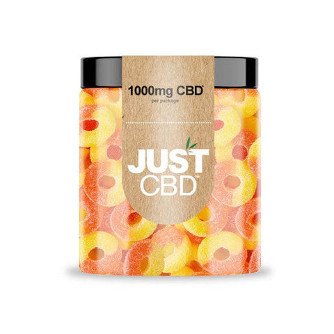 Just CBD Peach Rings CBD Gummies Jar 1000mg